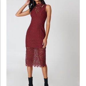 Keepsake lace dress midi